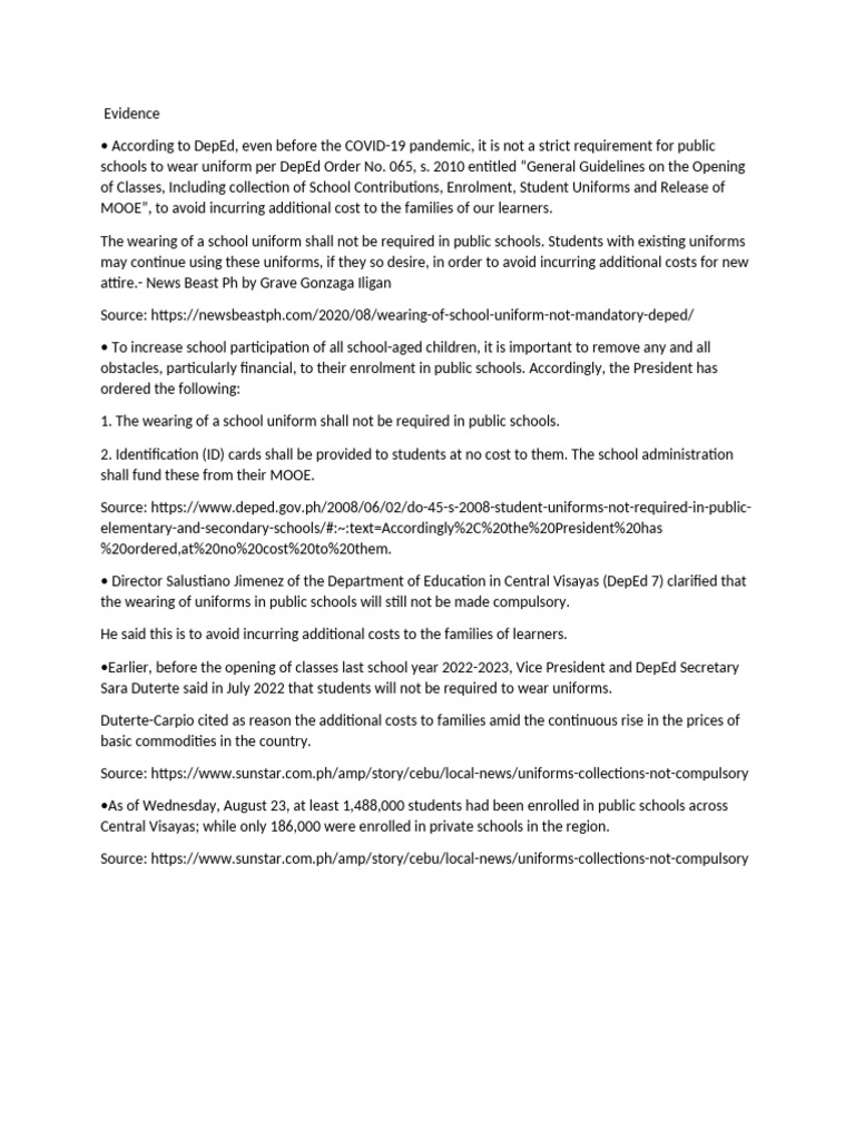 Debate Evidence No. 2 | PDF
