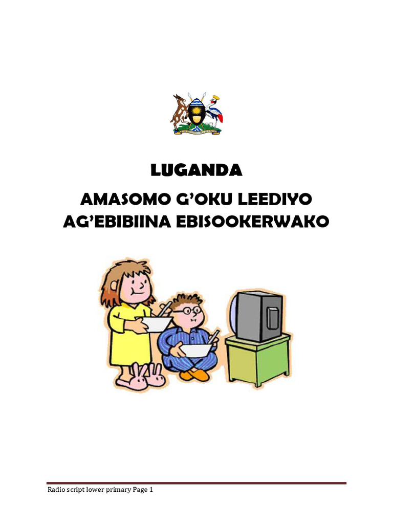Luganda Radio Script for Primary Education | PDF