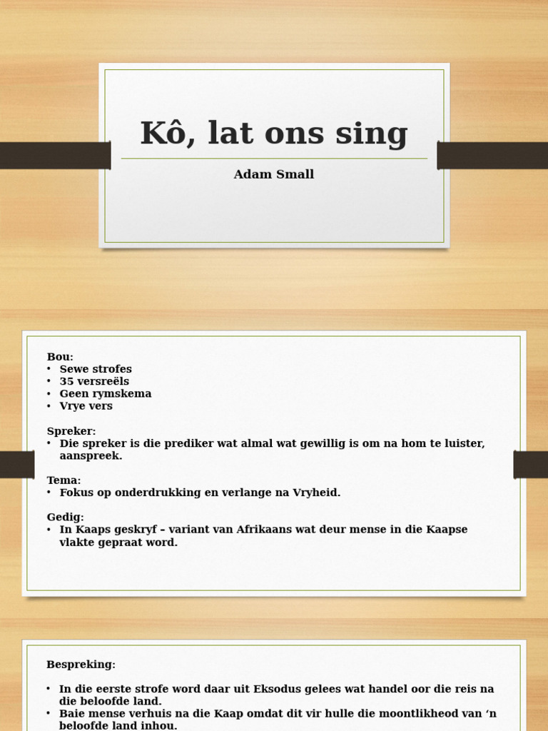Kô, Laat Ons Sing | PDF