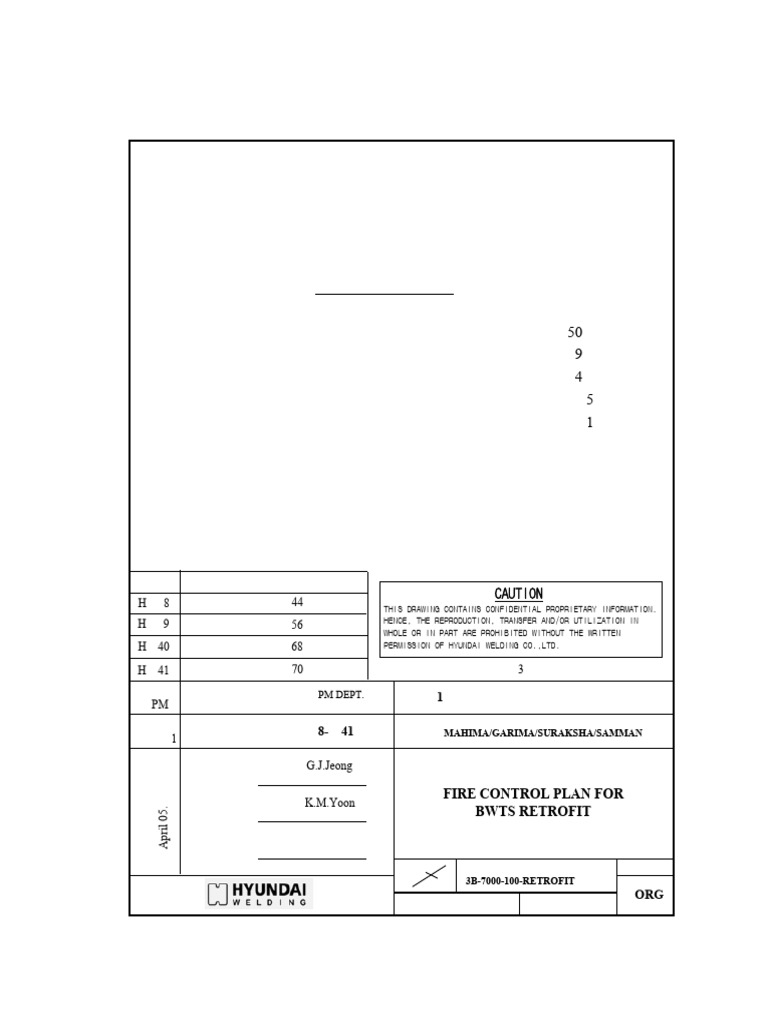 Fire Control Plan for BWTS Retrofit | PDF | Shipping