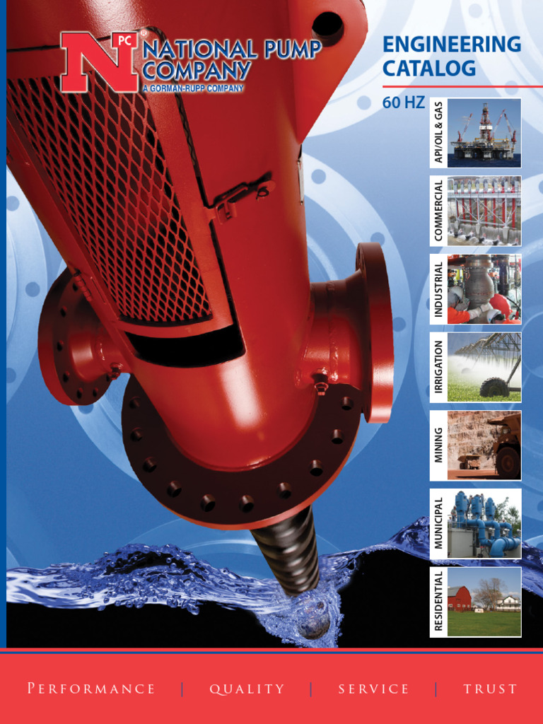 National Pump Company Product Catalog | PDF | Bearing (Mechanical) | Pump