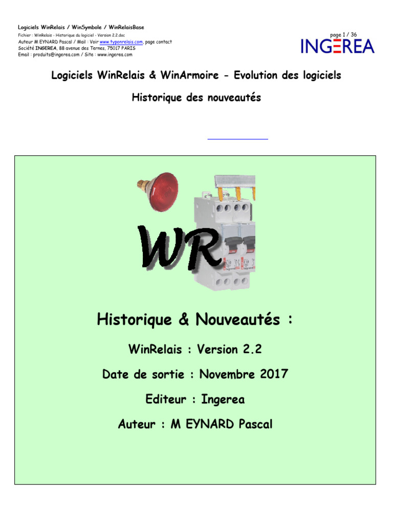 Historique et nouveautés WinRelais 2.2 | PDF | Macro-définition ...