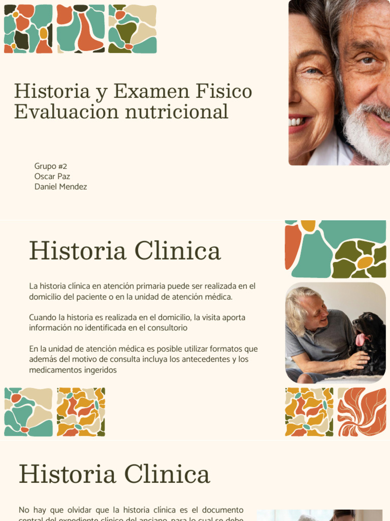 Historia Clínica y Examen Geriátrico | PDF | Vejez | Geriatría