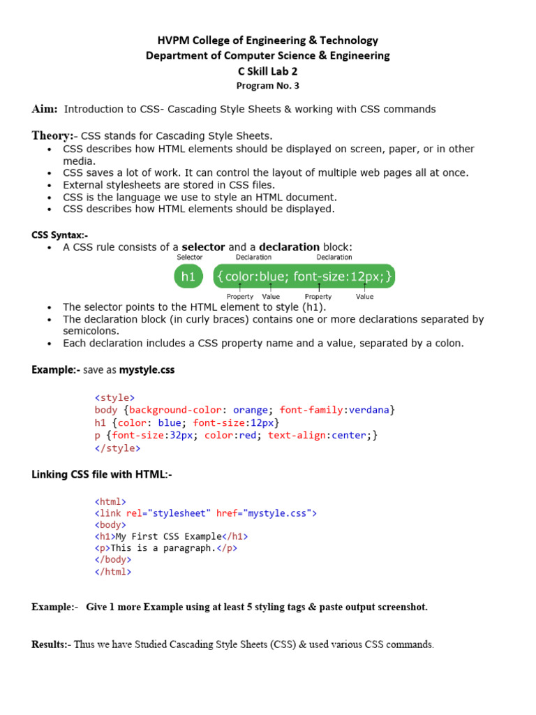 Introduction to CSS Basics and Usage | PDF