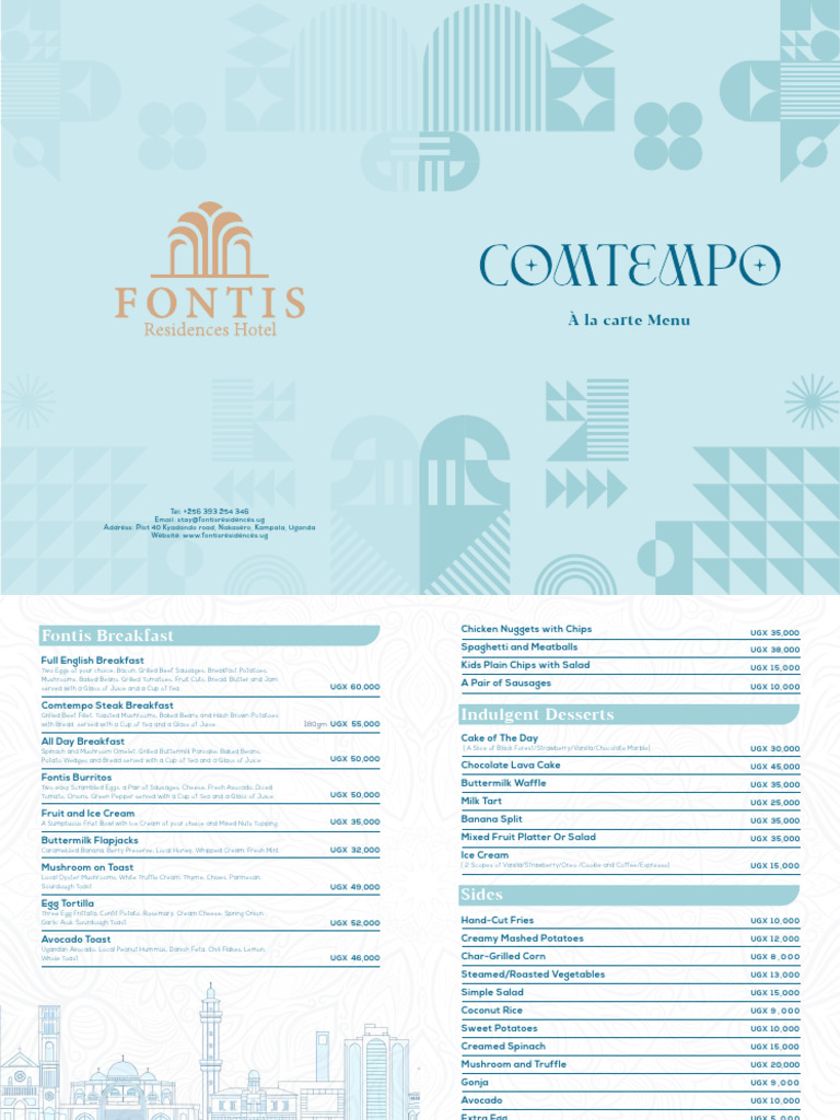 Fontis Restaurant Menu Overview | PDF | Salad | French Fries