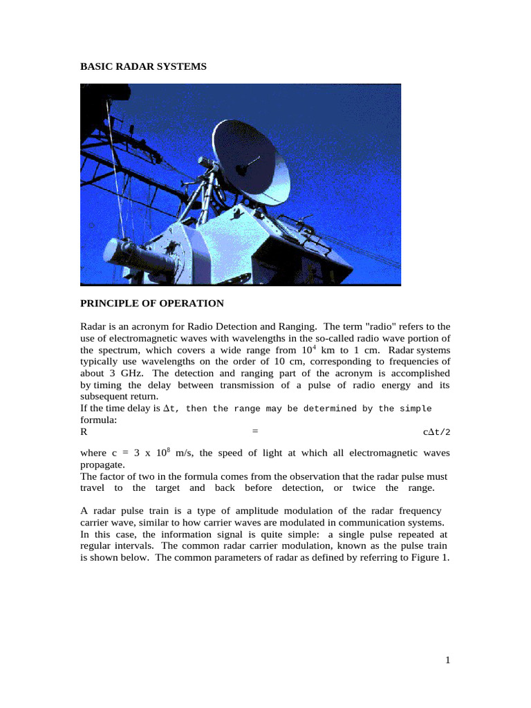Basic Radar System2 | PDF | Radar | Radio