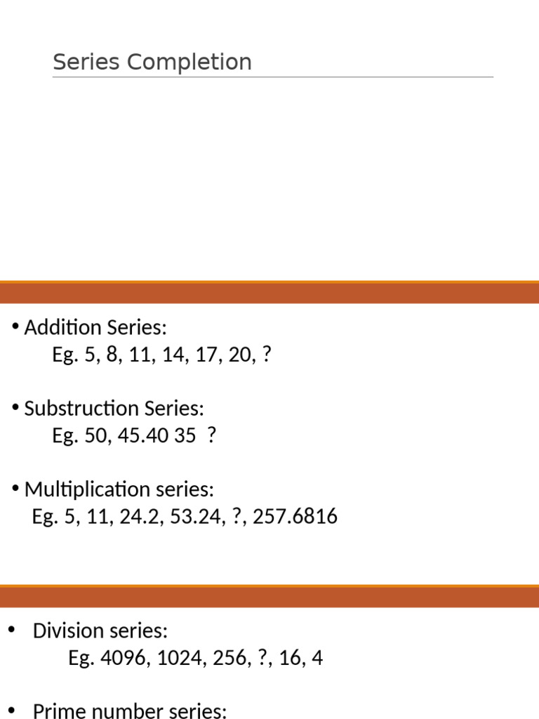 Series Completion | PDF