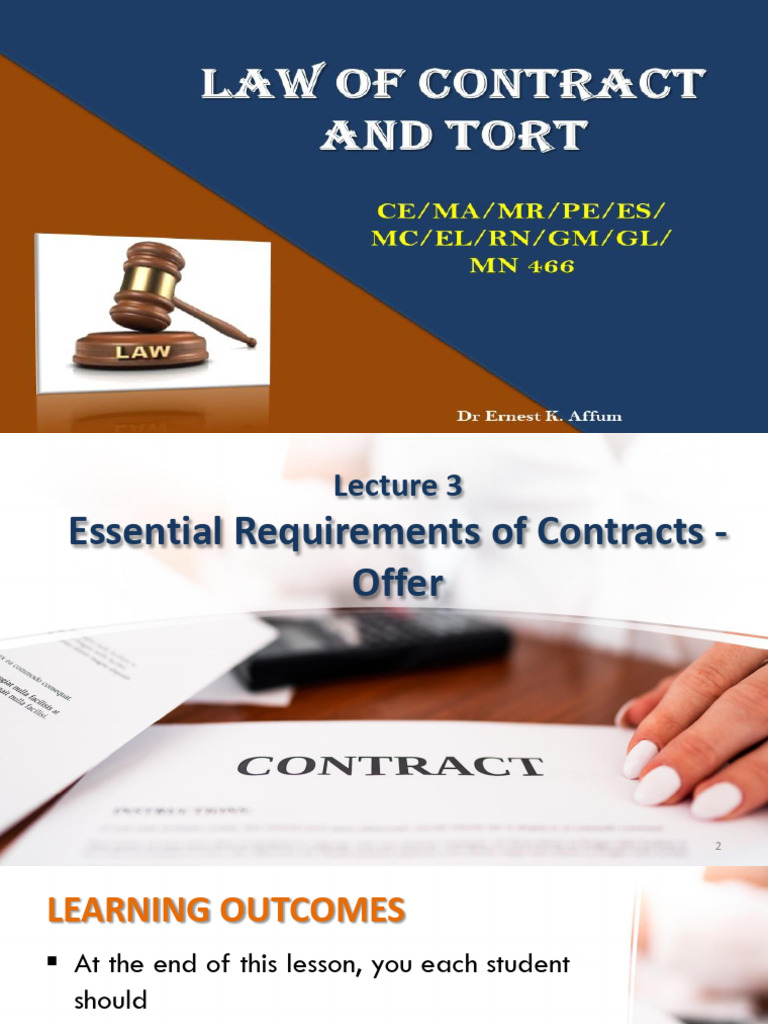 Understanding Contract Offers and Types | PDF | Offer And Acceptance ...