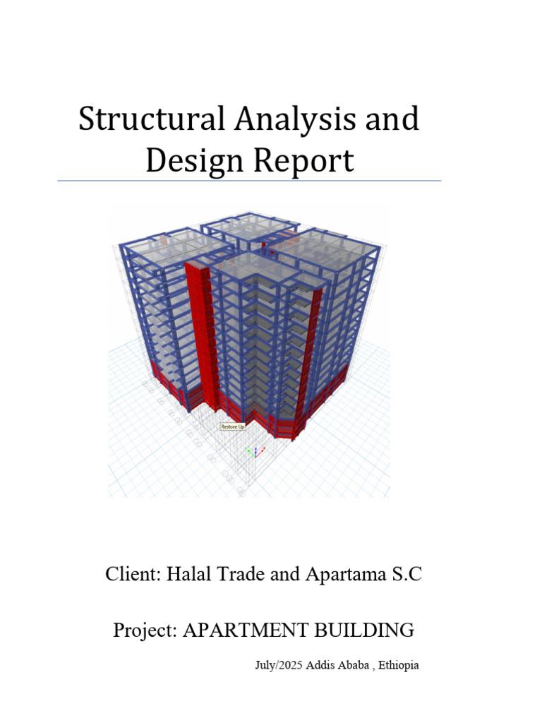 Structural Design Report for Apartment | PDF | Structural Load | Beam ...