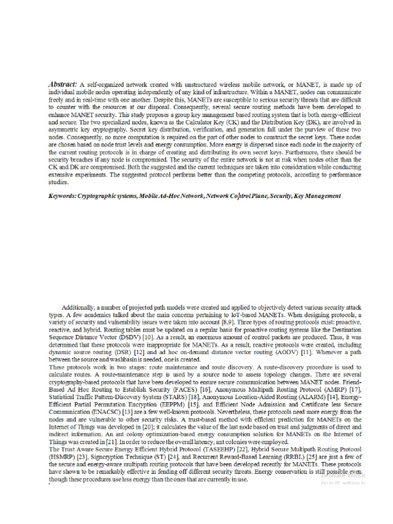Routing in MANETs Edited | PDF | Wireless Ad Hoc Network | Computer Network