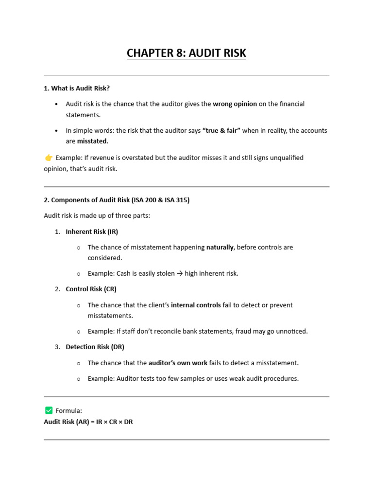 Understanding Audit Risk Components | PDF | Audit | Risk