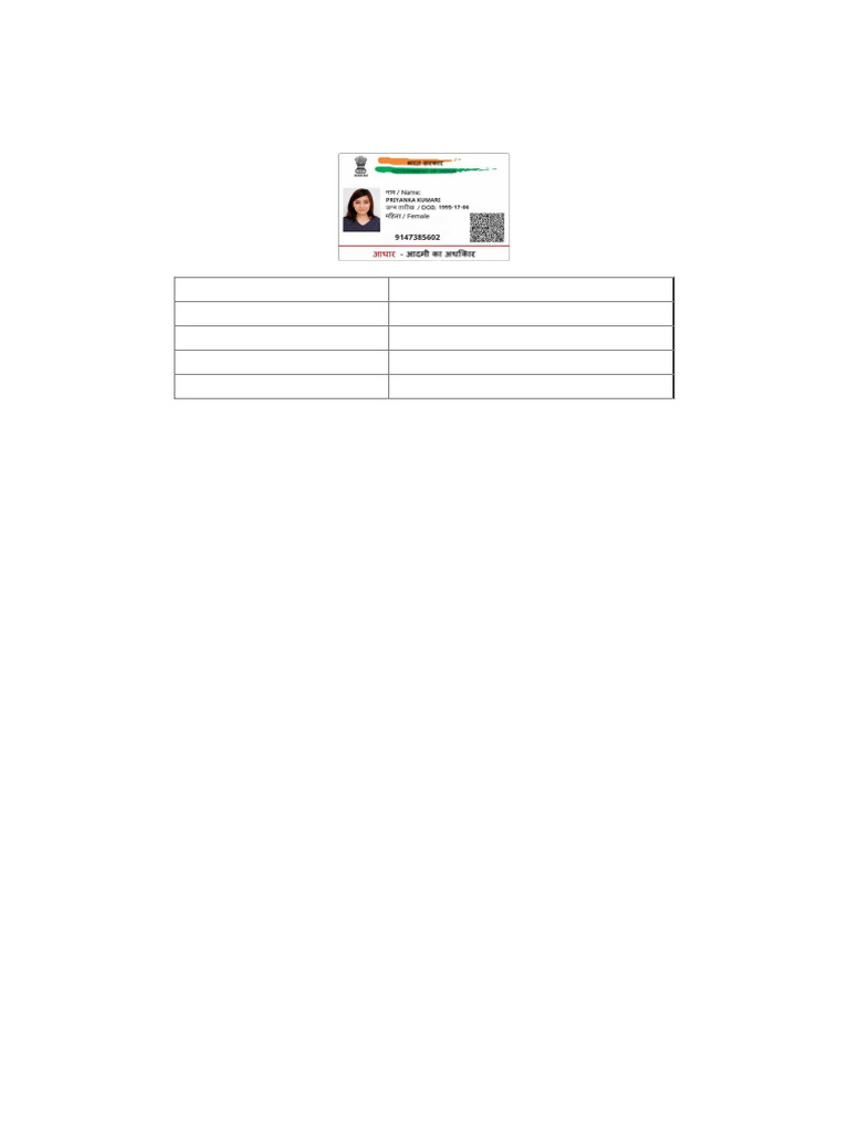 Dummy Aadhar | PDF
