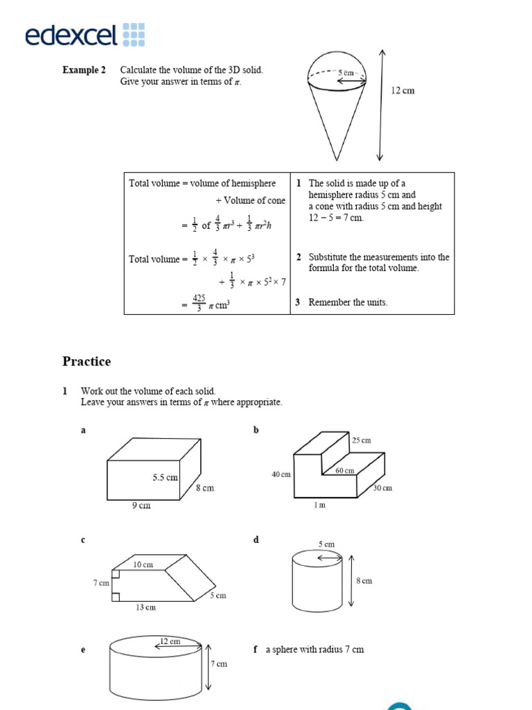 Volume Calculation of 3D Solids | PDF