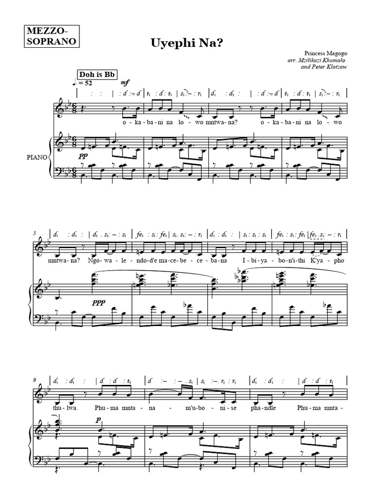 Princess Magogo: Mezzo-Soprano Arrangement | PDF