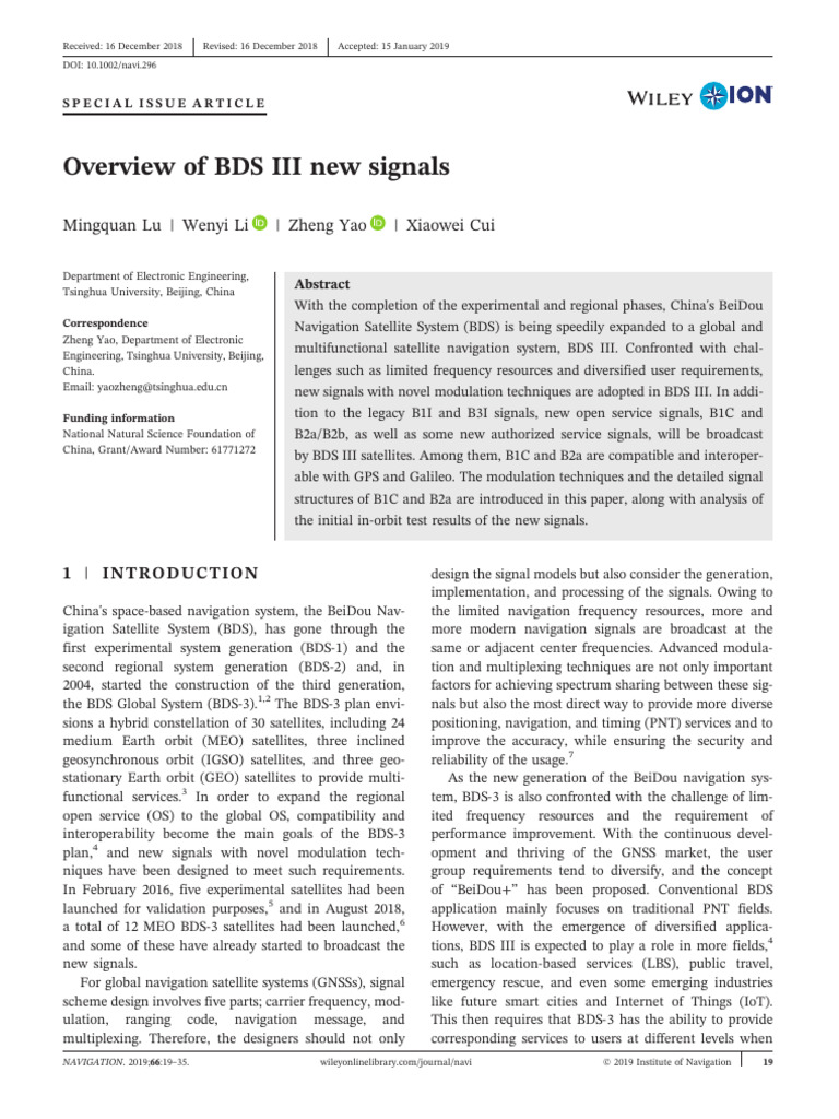 New Signals in BeiDou BDS III System | PDF | Telecommunications ...