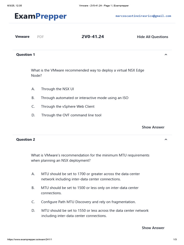 VMware NSX Exam Prep Guide | PDF | Virtual Private Network | Computer ...