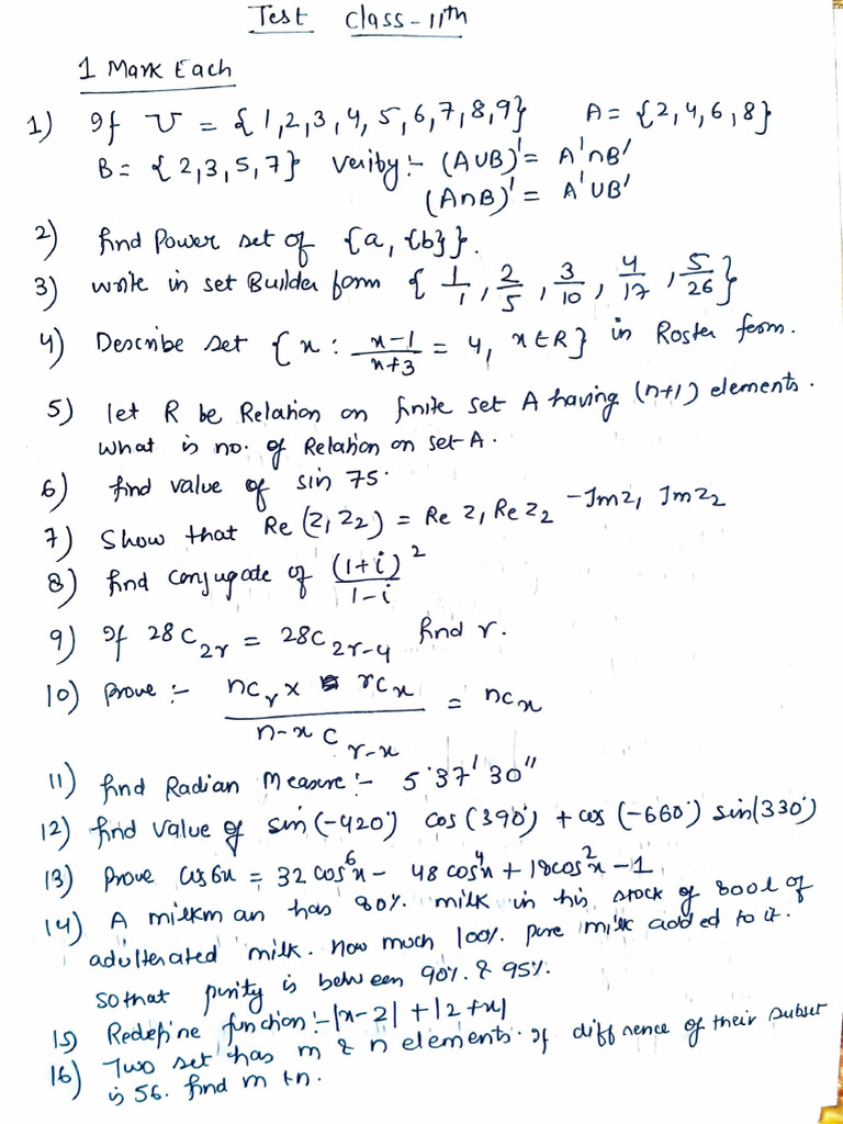 Set Theory and Relation Problems | PDF
