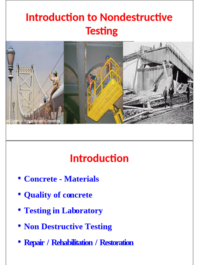 Non-Destructive Testing of Concrete | PDF | Nondestructive Testing ...