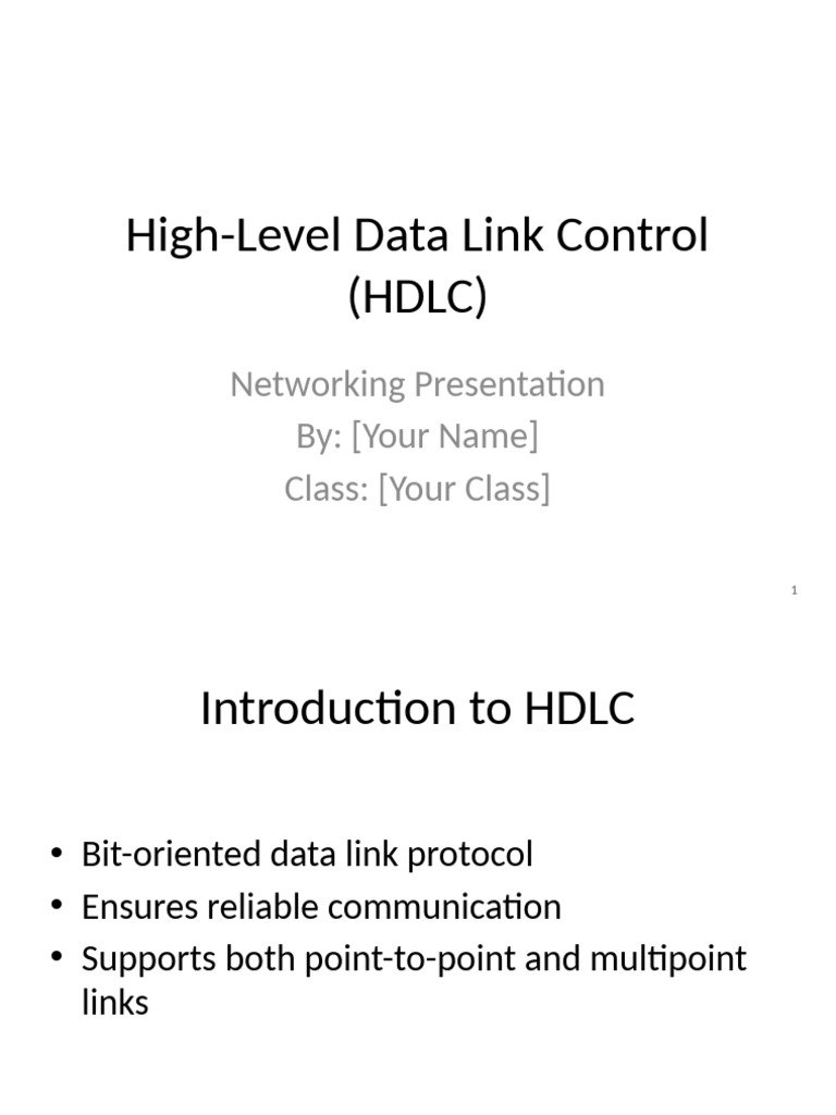 Understanding HDLC in Networking | PDF