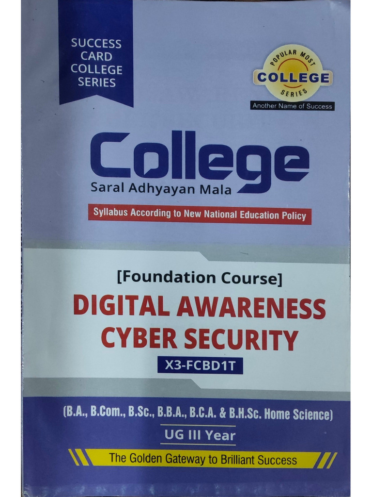 Foundation 3 RD Year Digital Awareness and Cyber Security | PDF