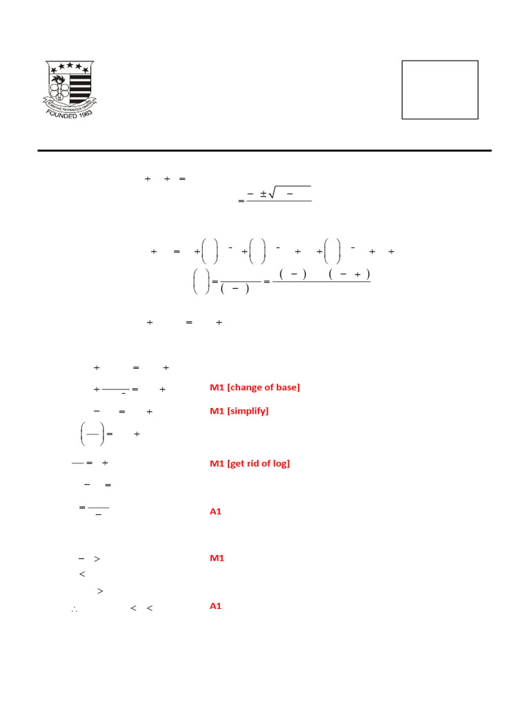 Math Practice Paper for Secondary Three | PDF | Equations | Elementary ...