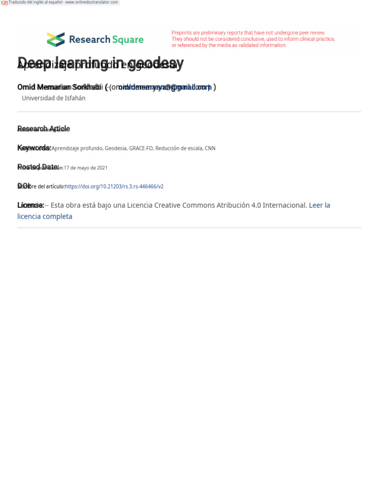 Deep Learning en Geodesia: GRACE-FO | PDF | Aprendizaje profundo ...