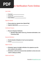 BSV Signature Verification Form | PDF