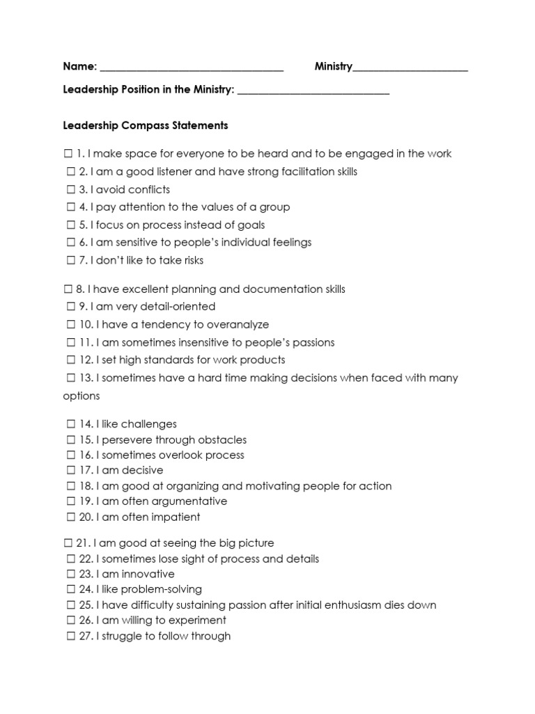 Leadership Compass | PDF