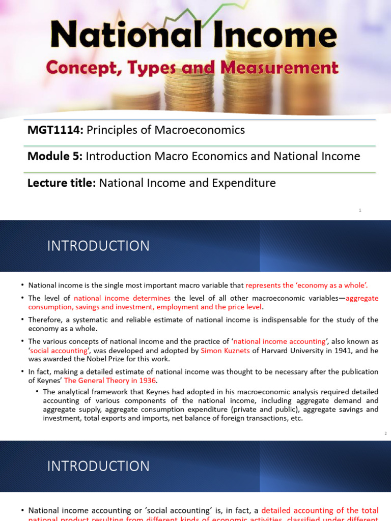 National Income Measurement Methods | PDF | Measures Of National Income ...