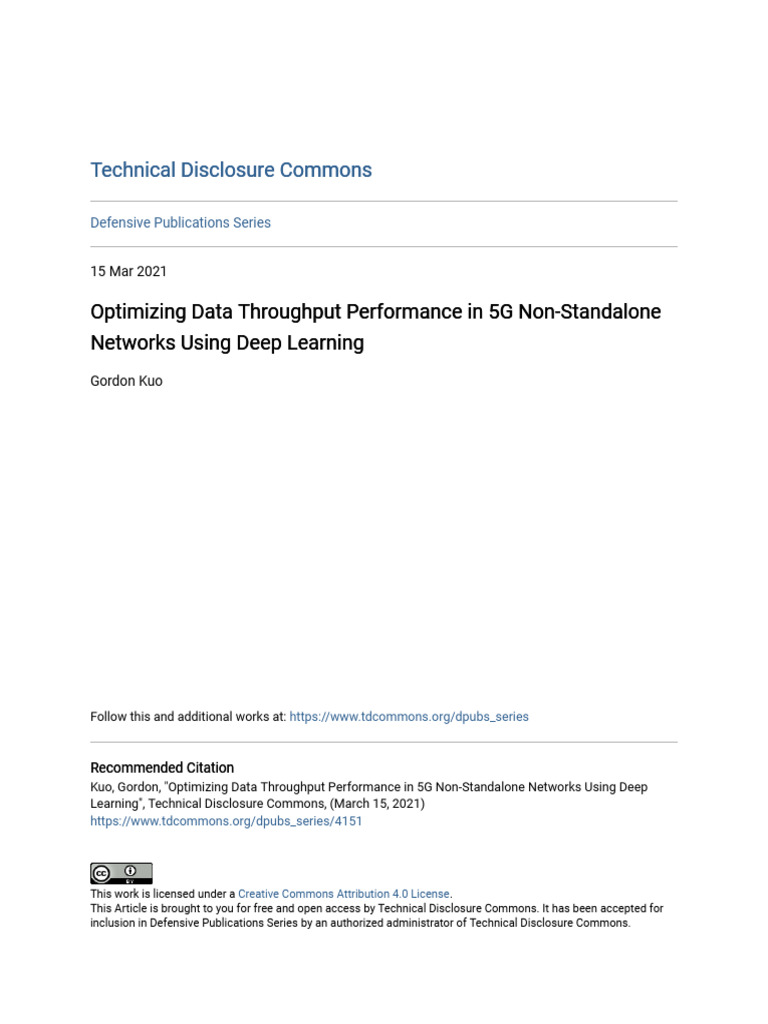 Optimize 5G NSA Throughput with AI | PDF | Deep Learning | 4 G