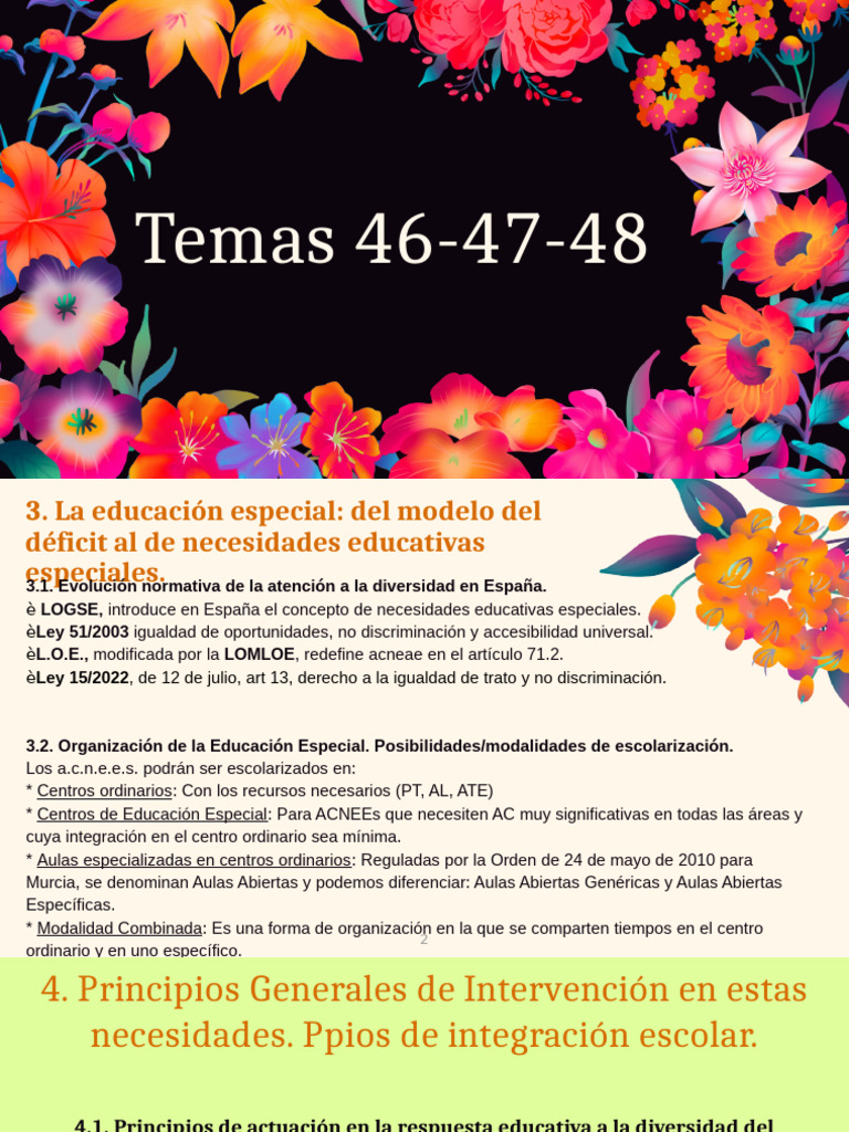 Educación Especial y Necesidades Educativas | PDF | Plan de estudios ...