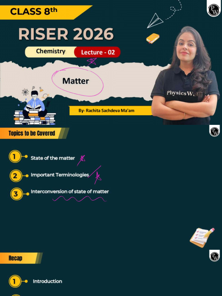 Matter 02 - Class Notes - RISER 2026 (Class 8th) | PDF