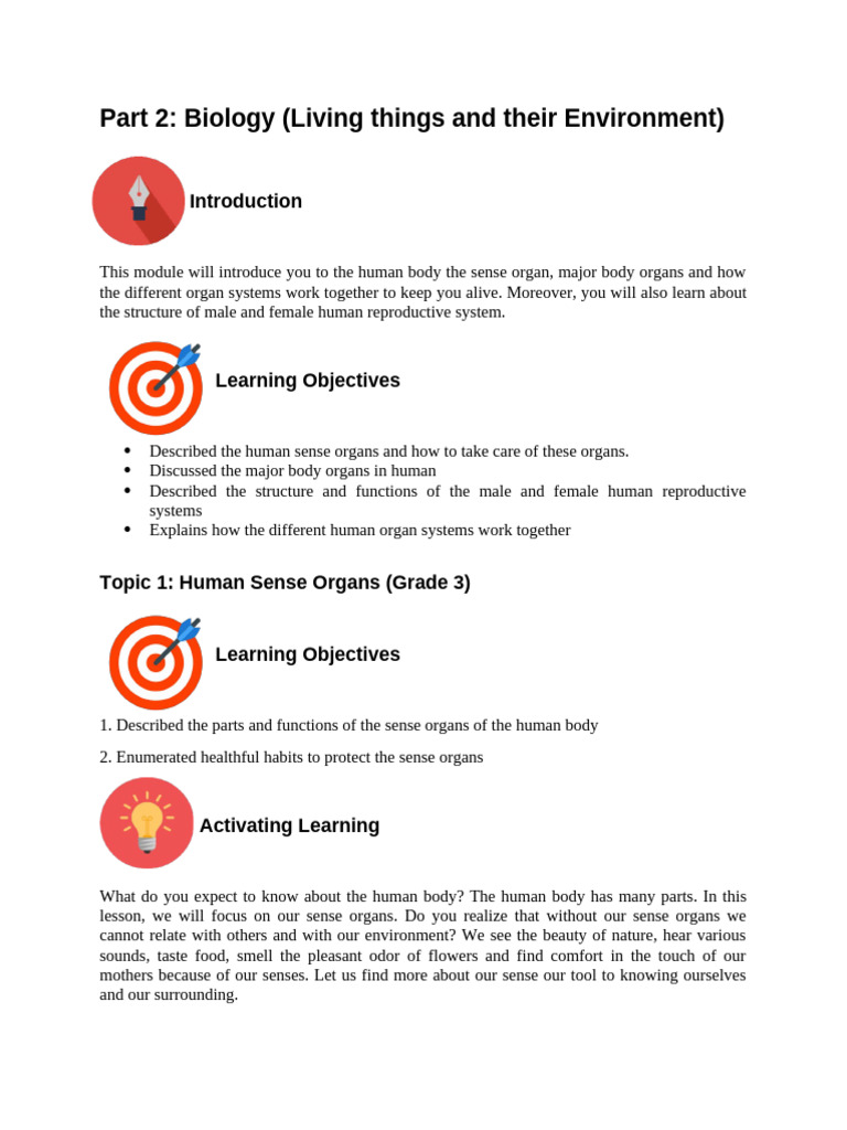 Understanding Human Sense Organs | PDF | Taste | Senses