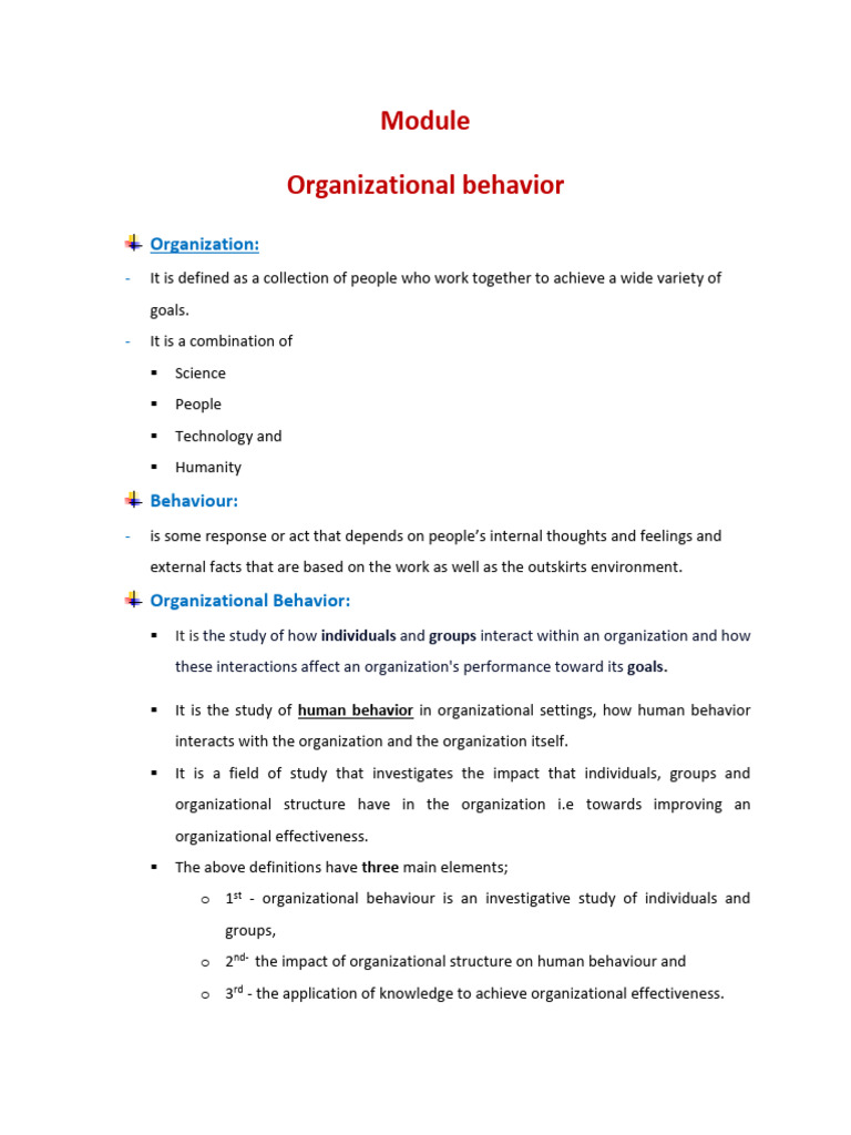 Understanding Organizational Behavior | PDF | Behavior | Organizational ...