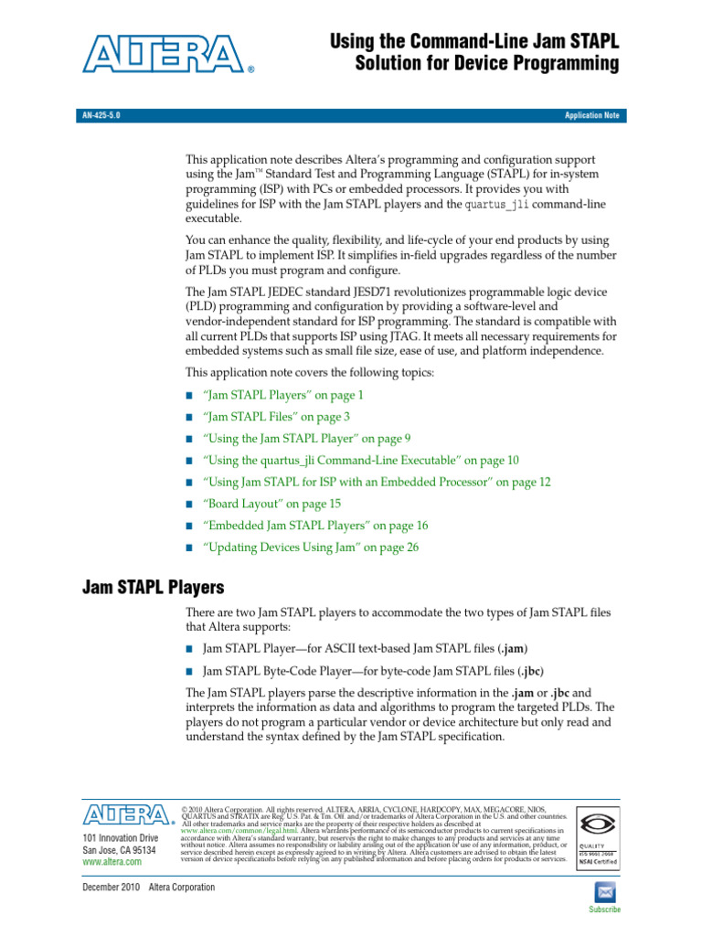 Altera Stratix GX Application Notes 2 | PDF | Command Line Interface ...