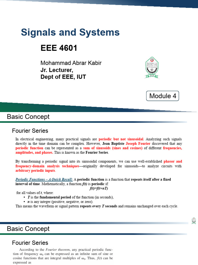 Module 04-1 - 250813 - 084541 | PDF | Fourier Series | Sine Wave