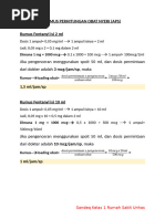 Rumus Dosis Obat Vascon dengan Syringe Pump | PDF