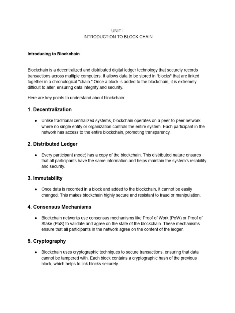 Introduction to Blockchain Basics | PDF | Key (Cryptography) | Public ...