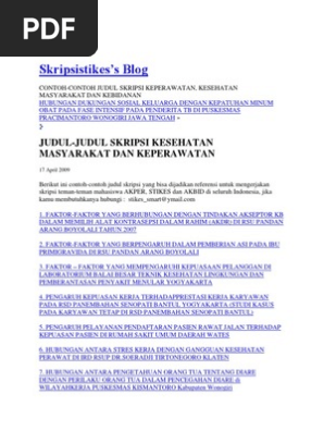contoh skripsi kesehatan lingkungan - pejuang skripsi