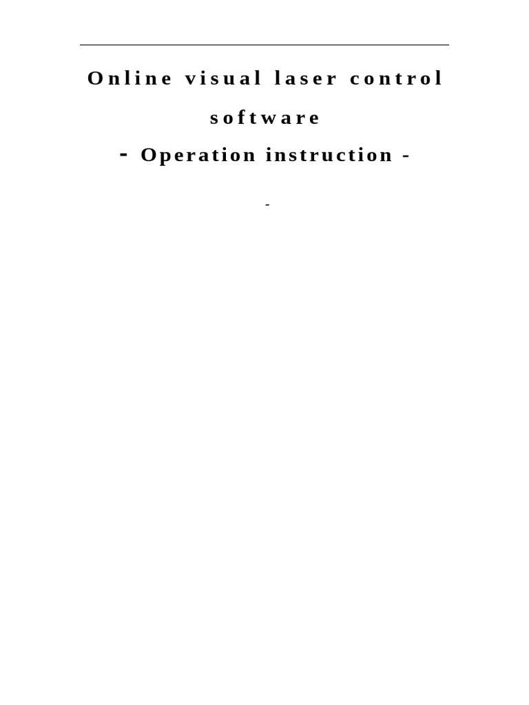 Visual Laser Control Software Guide | PDF | Button (Computing) | Autofocus