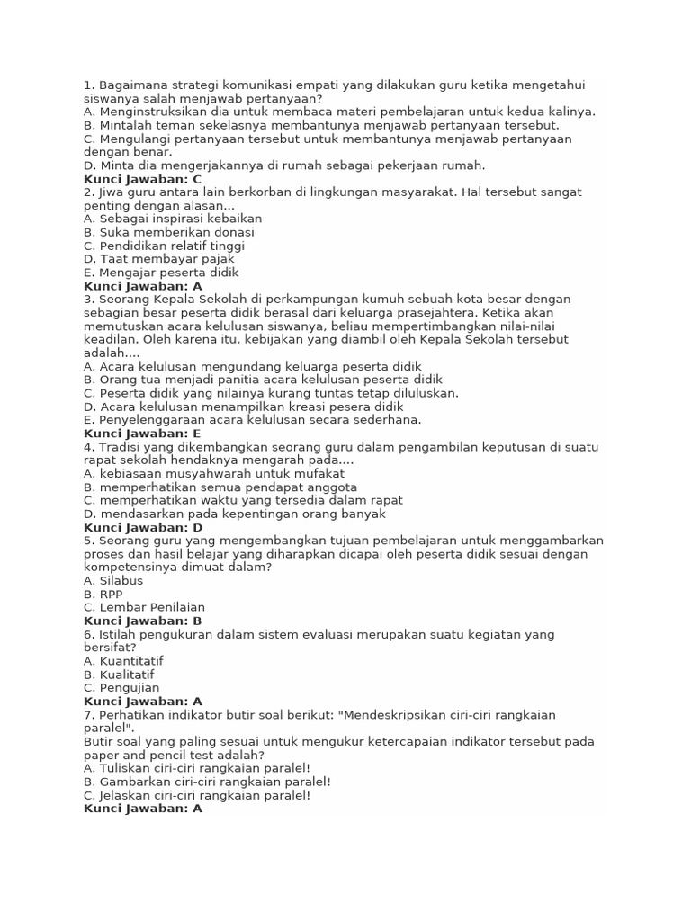 Contoh Soal Upukmppg Dan Study Kasus | PDF