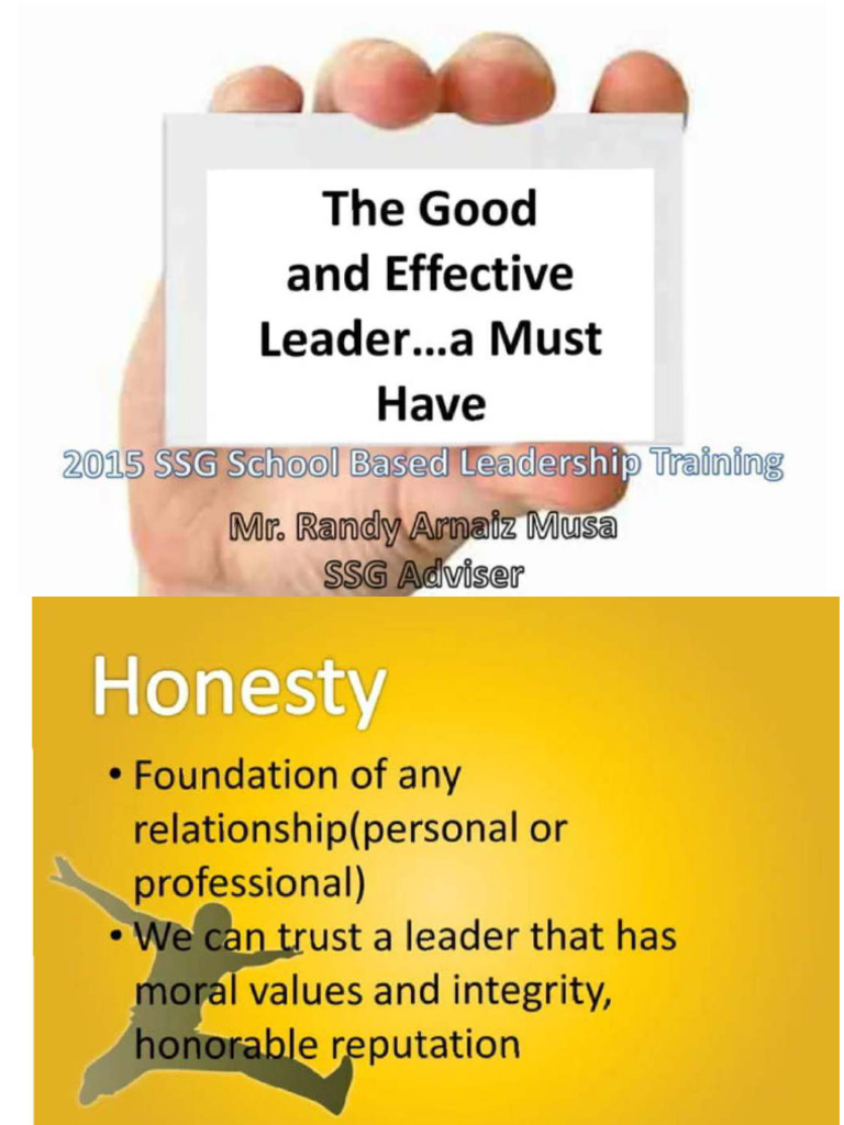 Characteristic of A Good Leader | PDF