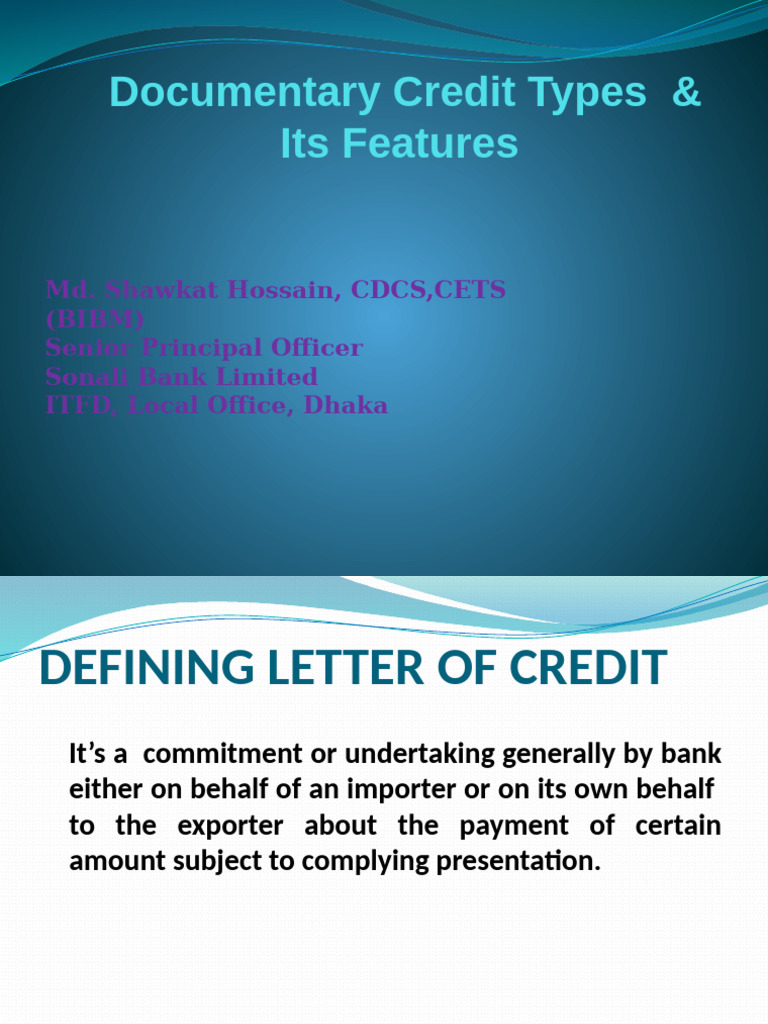 Types of Documentary Credits Explained | PDF | Letter Of Credit ...