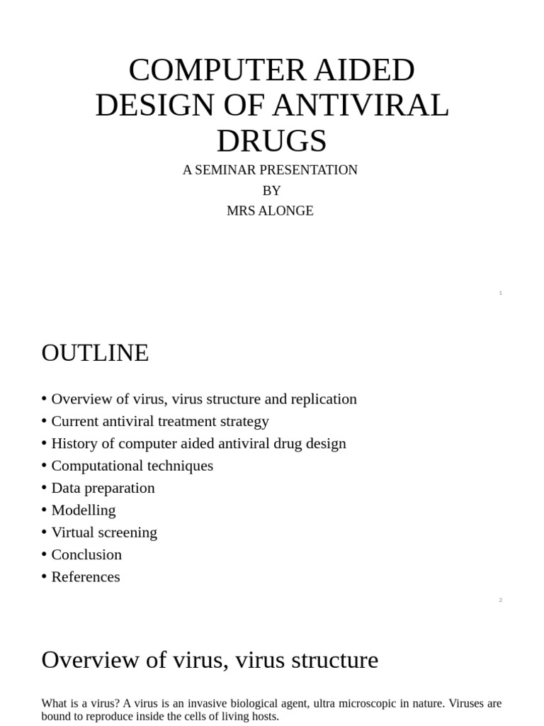Antiviral Drug Design Techniques | PDF | Virus | Antiviral Drug