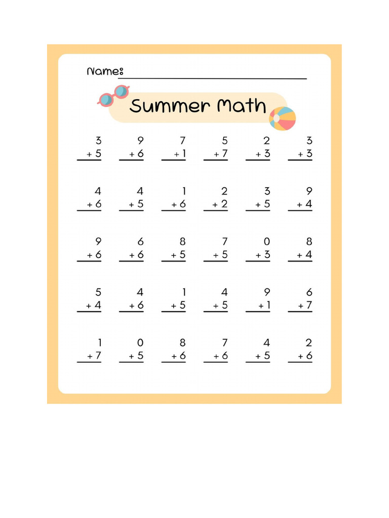 Summer Math | PDF