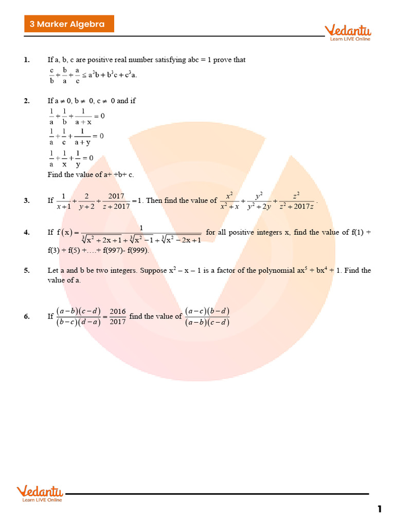 Algebra Solutions for Marker Problems | PDF | Mathematical Concepts ...
