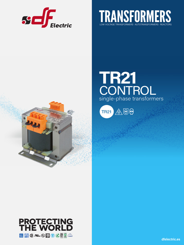 TR21 Control Single-Phase Transformers | PDF | Transformer | Relay