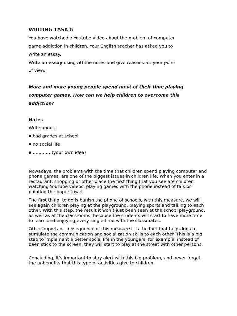 Writing Task 6 | PDF