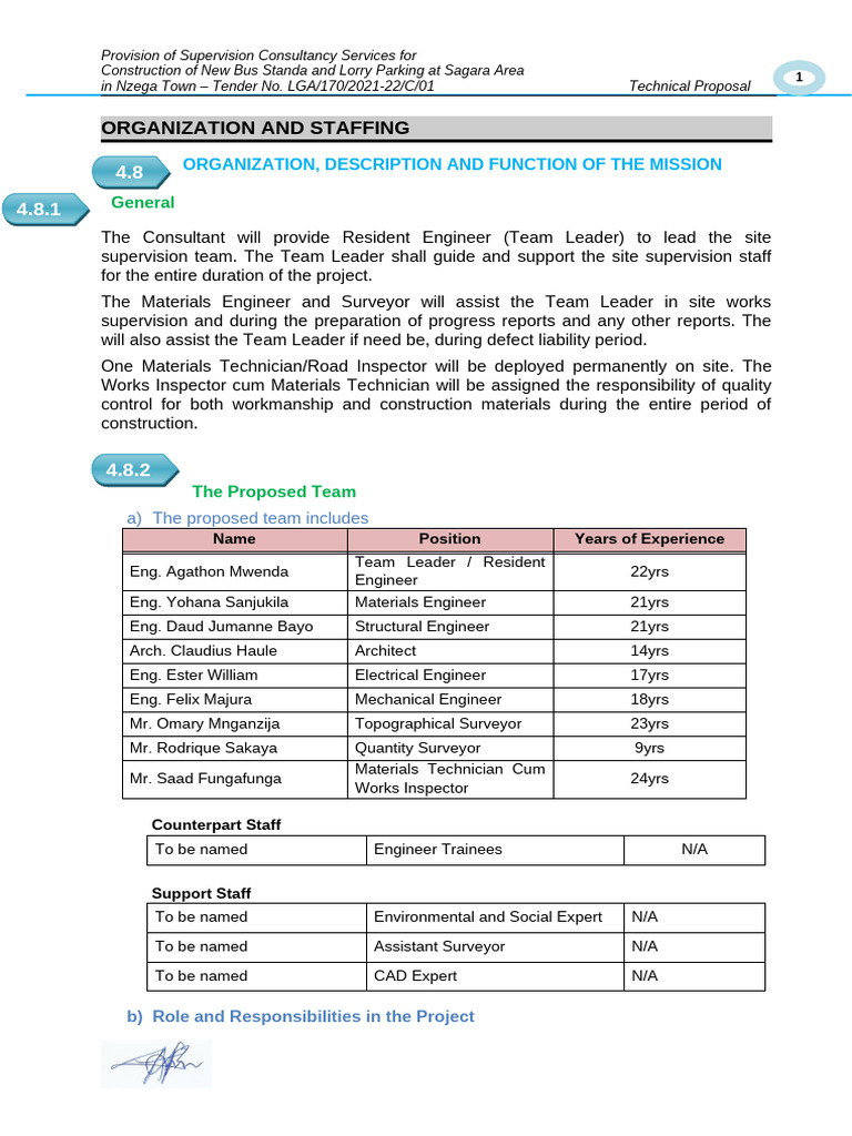 Organization and Staffing | PDF | Architect | Specification (Technical ...