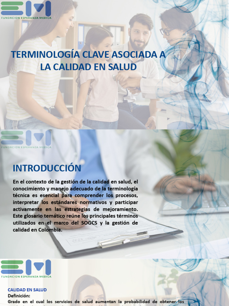 Terminología Clave Asociada A La Calidad en Salud | PDF | Calidad ...